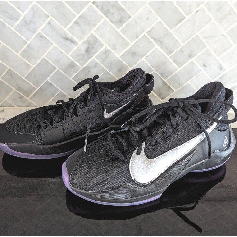 Nike Freak 2 GS Boys Running Shoes Sneakers Black Silver Size 5Y CN8574-005